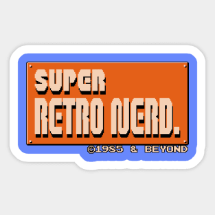 Super Retro Nerd Sticker